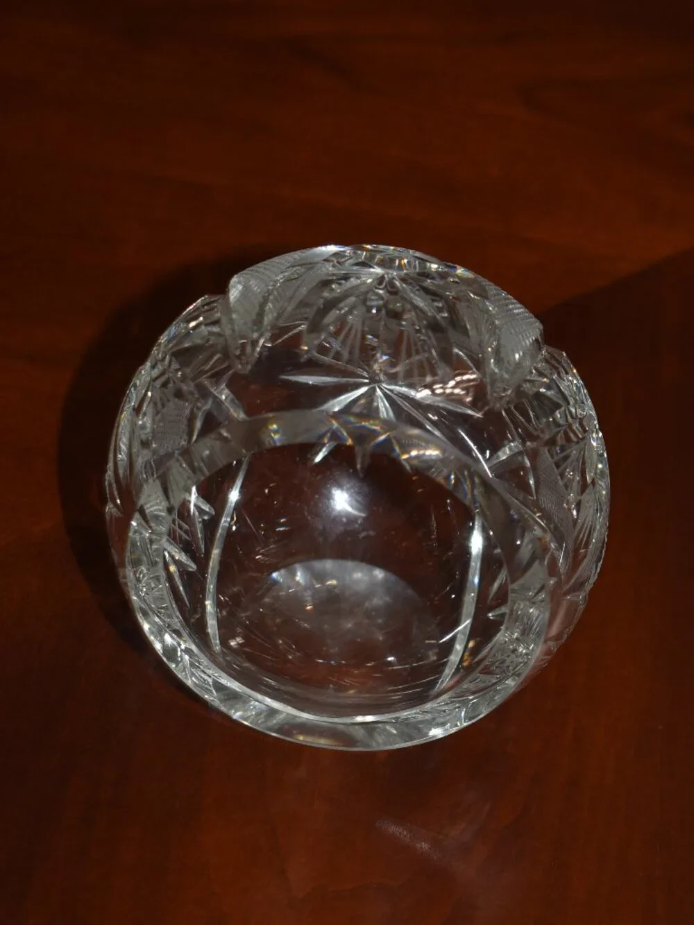 Lead Crystal Orb Tealight Candle Holder